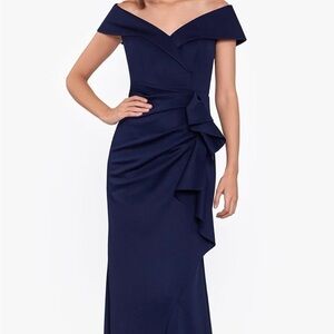 Satin Mother of The Bride Dress 2025 Off Shoulder Ruched Formal size 4 NWT